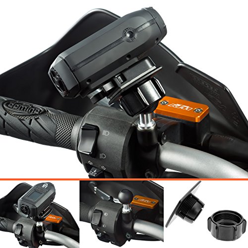 UltimateAddons Motorrad 1" / 25mm Kugel Adapter für Flache Oberflächenmontage & M10 Bolzenbefestigung Kompatibel mit Drift HD Ghost
