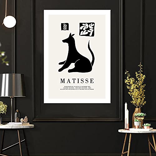 Matisse Bild Abstrakte Silhouette Hund Linie Poster Matisse Wand Bilder Bild Matisse Nordic Leinwand Gemäldedrucke Matisse Wohnzimmer Home Wall Deko J04087