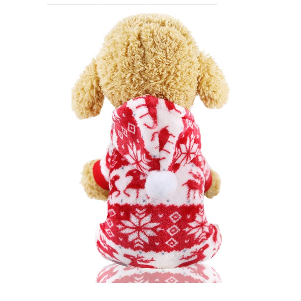 TWDYC Weiche Hund Jumpsuit Winter Hund Kleidung Pyjamas für kleine Welpenmantel Haustier Outfits Hund Hoodie Kleidung (Color : A, Size : S Code)