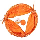 XiangXin Katzentunnel, Katzenspielzeug, leicht zu reinigen, Stoff, Polyester, faltbar, für Katzen, Haustiere, Hunde, Tiere (orange)