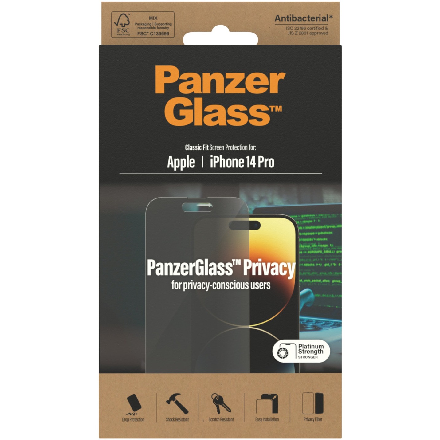 PanzerGlass Screen Prot. Privacy Classic Fit iP 6.1 Pro 2022 (51517)