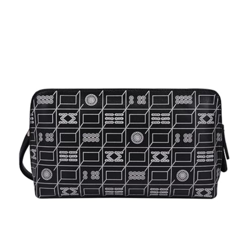 GHQYP Brieftasche mit horizontalem Reißverschluss, Mahjong-Tasche, Damen-Clutch mit Hauptschicht aus Rindsleder, Clutch für Erwachsene, Jugendliche, Familie