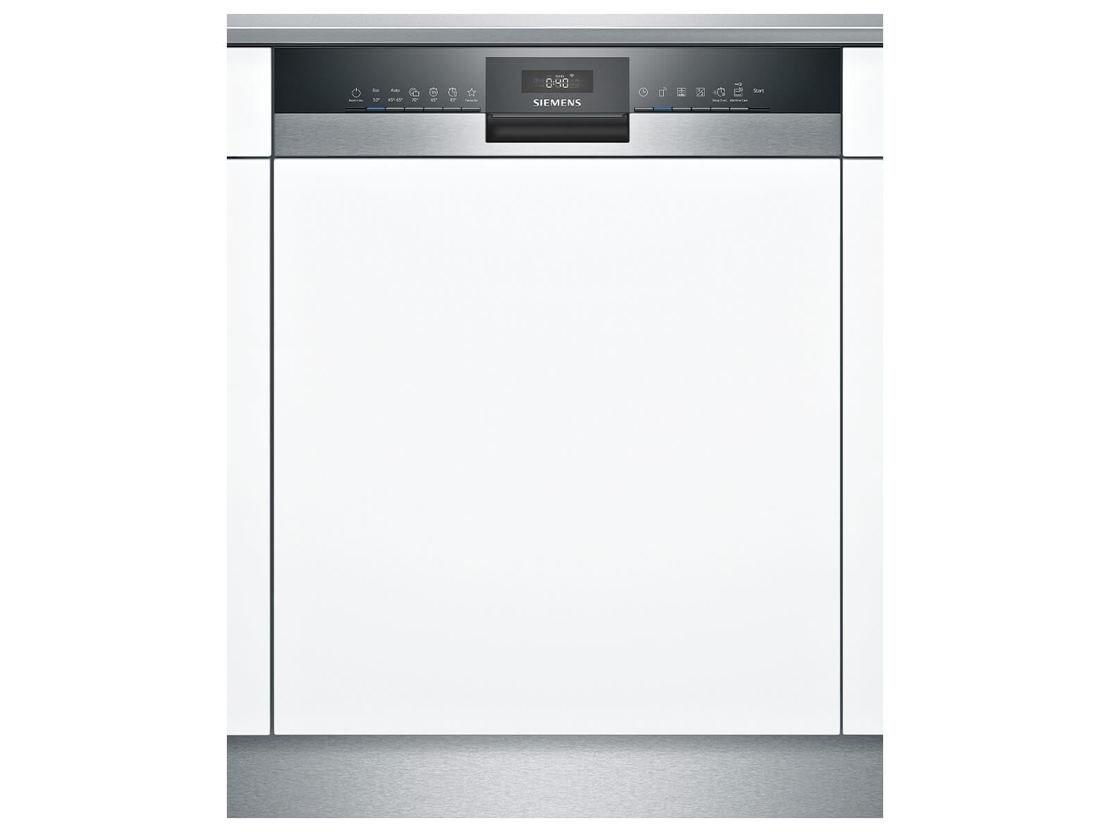 Siemens SN53ES14VE Geschirrspüler iQ300, teilintegrierte Spülmaschine mit Besteckschublade, 60 cm, varioSpeed Plus, HomeConnect, Remote Monitoring, Favorit