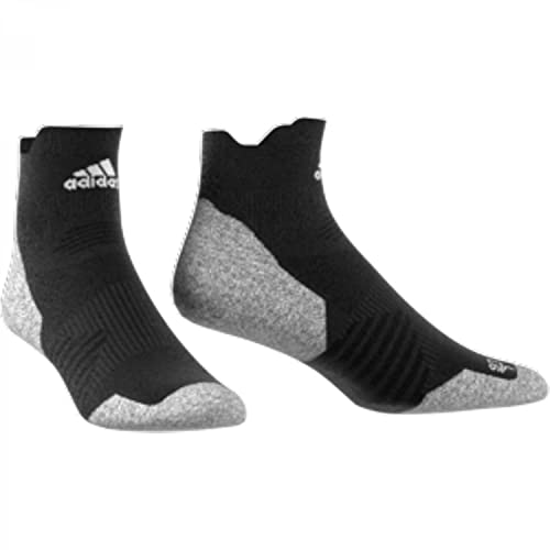 adidas Unisex Ankle Socks Run Grip Sock, Black/White, HE4975, XL