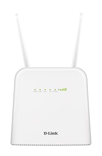 D-Link DWR-960 LTE-Router Cat 7 Wi-Fi AC1200, Mobiler 4G/3G-Router, Multi-WAN, Gigabit-Ports, integrierter SIM-Kartenslot, Dual-Firewall und Internet Fail-Safe