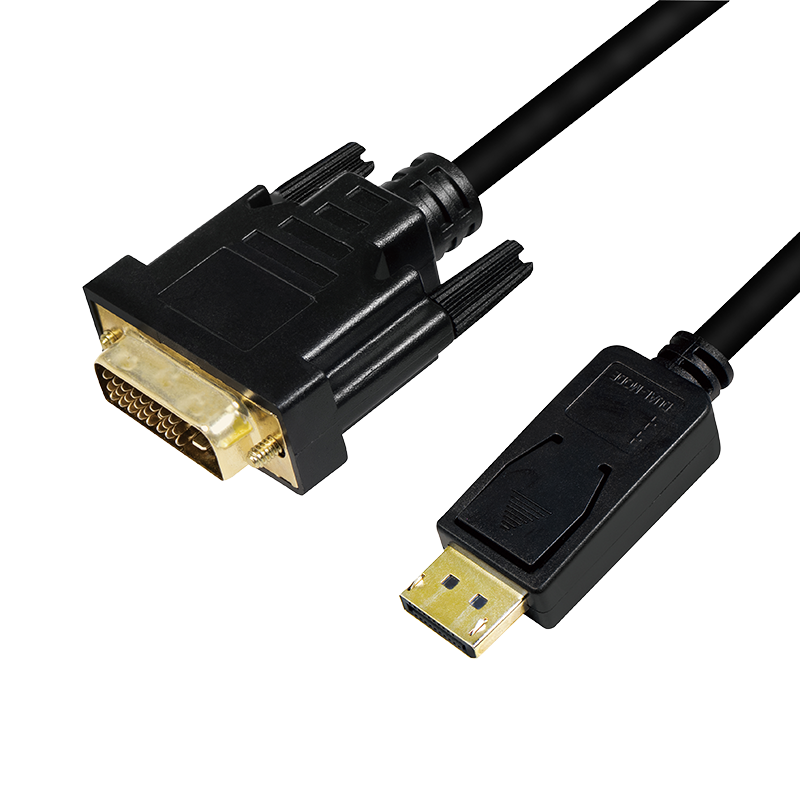 LogiLink CV0133 - DisplayPort (v1.2) auf DVI-D (24+1) Anschlusskabel für FULL HD Auflösungen von 1080p/60Hz, 5m