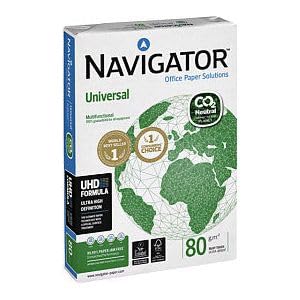 Kopierpapier Navigator universal c02 a4 80gr weiß | Pack a 500 Blatt | 5 Stück