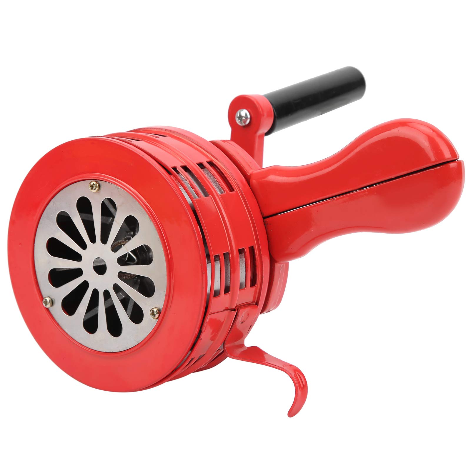 Deror Handkurbelsirene Rot Tragbarer manueller Alarm für Schultruppen Alarmierung 120DB ca. 11 cm/4,3 Zoll