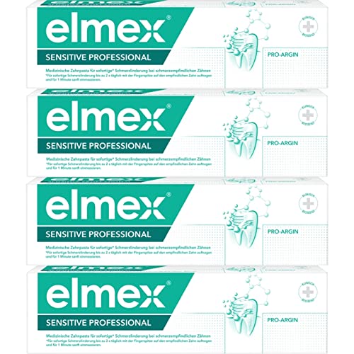 Elmex 4 x Zahnpasta Sensitive Professional für empfindliche Zähne - 75 ml