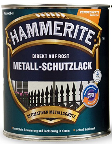 1L Hammerite Metallschutz Lack schwarz matt