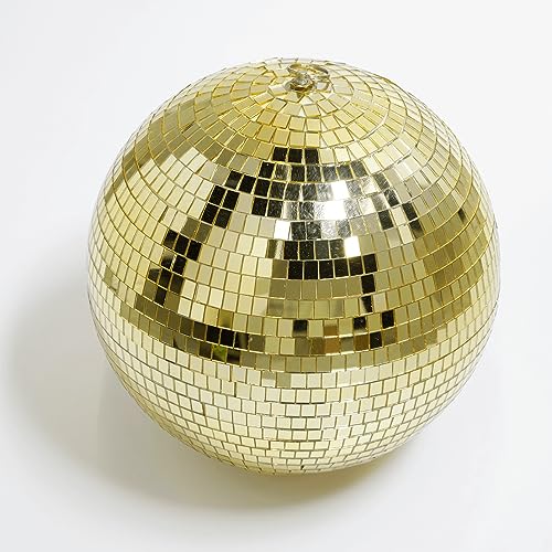 Deko-Spiegelkugel Diskokugel Party-Spiegelkugel Gold 30 cm Ø mit Aufhängung