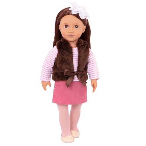 Our Generation 44271 - Sienna OG Puppe mit brauner Weste, 46 cm