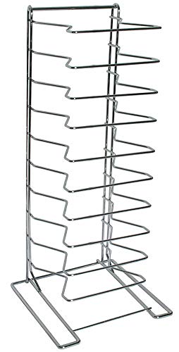 Pizzablechhalter Blechständer Pizzablechständer Rack Pizzarack Für 10 oder 15 Pizzableche ab Ø22cm bis max. 50cm zur Ablage von Pizza- und Kuchenblechen, Formatvorlagen Name: Anzahl der Fächer: 15