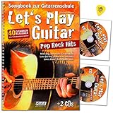 Let's Play Guitar Pop Rock Hits - Songbook zur Gitarrenschule - 40 Gitarren-Klassiker ohne Notenkenntnisse spielen mit 2CDs, Plek - Musikverlag Hage EH3851 4026929917201