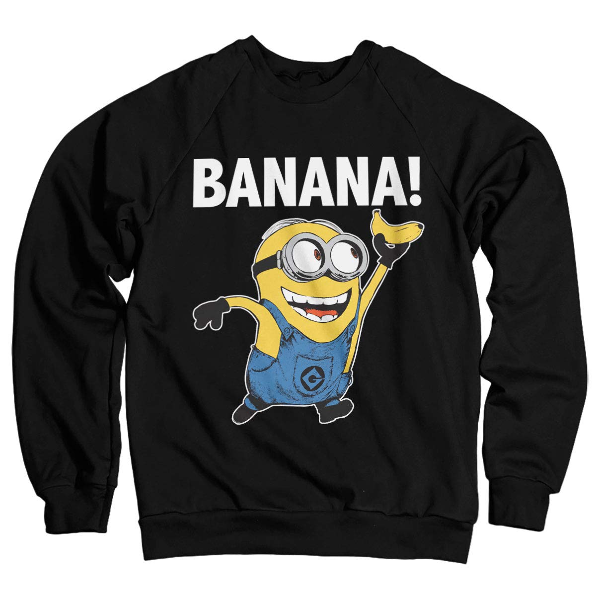 MINIONS Offizielles Lizenzprodukt Banana! Sweatshirt (Schwarz), XL