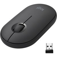 Logitech Pebble Kabellose M350-Maus (mit Bluetooth oder 2,4 GHz Receiver - Leise und leise Click-Computer-Maus für Laptop, Notebook, PC und Mac) graphite
