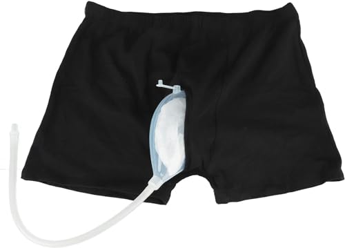 Tragbarer Inkontinenzhose Auslaufsicherer Beinpinkelhalter Aus Silikon Urinsystem Ideal Für Männer Wiederverwendbare Urin Bag Underwear Für Ältere Menschen Urinalsystem (Size : Large (86-100cm))