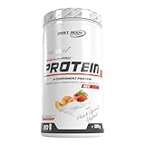 Best Body Nutrition Gourmet Premium Pro Protein, Peach Apricot Yoghurt Dose, 4 Komponenten Protein Shake: Caseinat, Whey Konzentrat, Whey Isolat, Eiprotein, 500 g Dose