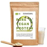 Fairprotein® Bio Vegan Protein - 650g veganes Proteinpulver für Diät & Muskelaufbau (Neutral) - Made in Germany - Perfekt als Bio Eiweißpulver zum Backen