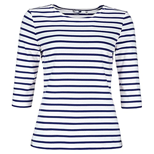 Bretonisches Damenshirt mit 3/4-Arm, Größe:40, Farbe:(04) weiß/blau