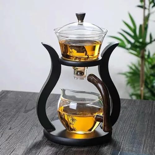 Hitzebeständiges Glas-Teeset, magnetische Wasserumleitung, rotierende Deckelschüssel, automatische Teemaschine, faule Kungfu-Teekanne zum Trinken