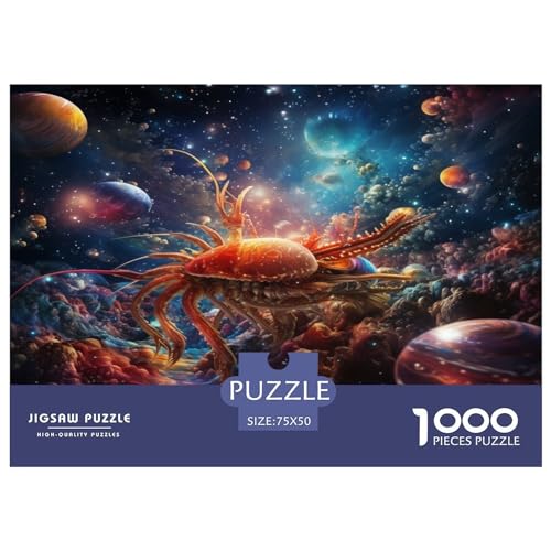 Galaxy Octopus Für Erwachsene Puzzle 1000 Teile Geburtstag Family Challenging Games Lernspiel Wohnkultur Stress Relief Toy 1000pcs (75x50cm)