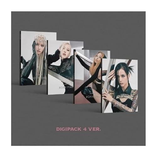 DREAMUS Born Pink 2nd Album Digipack Version CD + Booklet Selfie Fotokarte Akkordeon Liedtext Papier Tracking (Set (JISOO+JENNIE+ROSÉ+LISA))