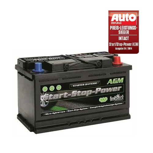 Intact AGM 800 Start Stop Autobatterie 12V 80 Ah 800 A Preis-Leistung-SIEGER GTÜ 2014