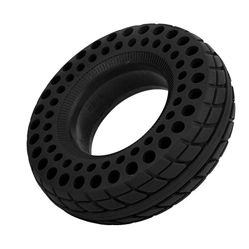 Demeras Cellular Wheel Tire 6in Solid TPE Radreifen Reifen für Elektroroller Skateboard Ersatzzubehör(Schwarz)