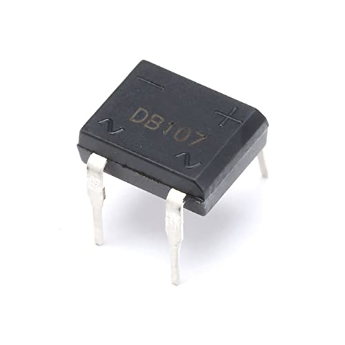 Brückengleichrichterdiode, SMD DB107S, DIP-4 DB107 1A 1000V elektronische Siliziumdioden AMNzOgOdL (Color : 20pcs, Size : DB107)