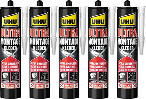 UHU - Ultra Montagekleber (5x Ultra Montagekleber 435 g)