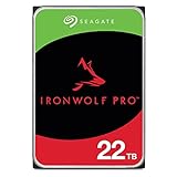 Seagate IronWolf Pro 22 TB, NAS interne Festplatte, 3.5 Zoll, 7200 U/Min, CMR, 256 MB Cache, SATA 6 GB/S, inkl. 3 Jahre Rescue Service, Modellnr.: ST22000NT001