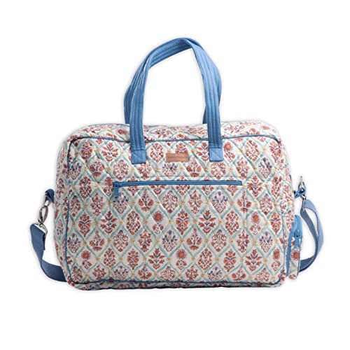 Maison d' Hermine Gesteppte Reisetasche aus 100 % Baumwolle, für Reisen, Wochenend, Gepäck, Wochenendtasche, für Herren, Damen, Geschäftsreisen, Familienausflüge, Albane