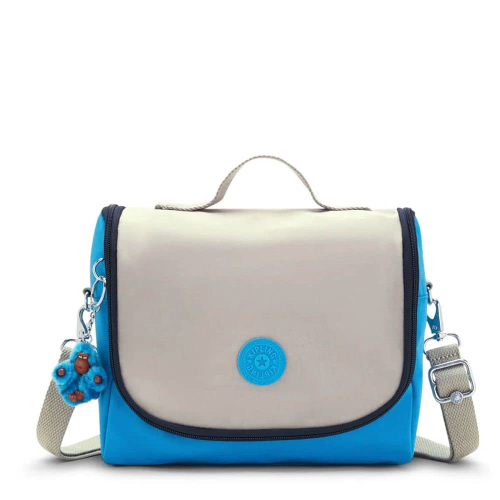 Kipling NEW KICHIROU, Große Isolierte Lunchbag, Wasserabweisend, 23 cm, 6 L, Lake Blue Block