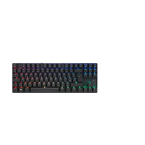 CHERRY MX 8.2 TKL Wireless, kabellose mechanische Gaming-Tastatur ohne Nummernblock, Britisches Layout (QWERTY), RGB-Beleuchtung, inkl. Metallkoffer für Transport, MX RED Switches, schwarz