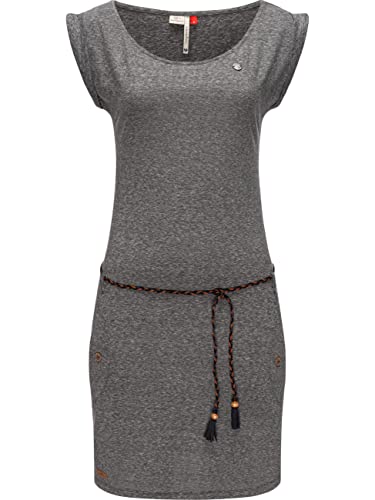 Ragwear Damen Kleid Sommerkleid Baumwollkleid Jersey-Kleid Tag Dark Grey21 Gr. M