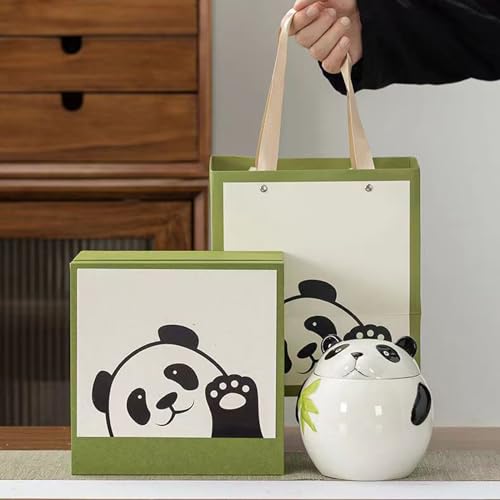 WXMYOZR Haustierurne Für Hundeasche, Mittlere Urnen Für Menschliche Asche Haustier Asche Süße Panda Keramik -Memorial -Keepsake -Cremation Urnen Mit Premium Box