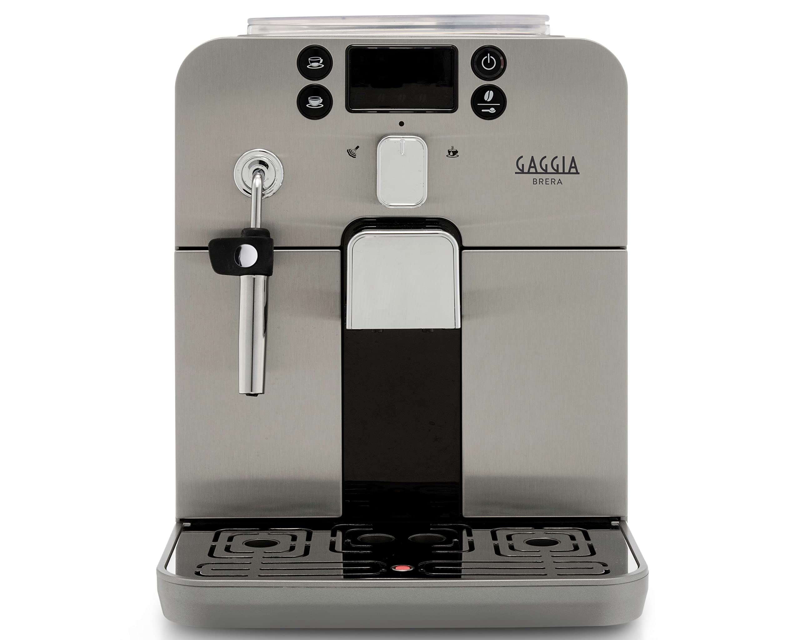 Gaggia RI9305/11 Brera – Kaffeevollautomat, für Espresso und Cappuccino, Kaffeebohnen oder gemahlen, 1400 W, Silber/Schwarz, 100 % Made in Italy