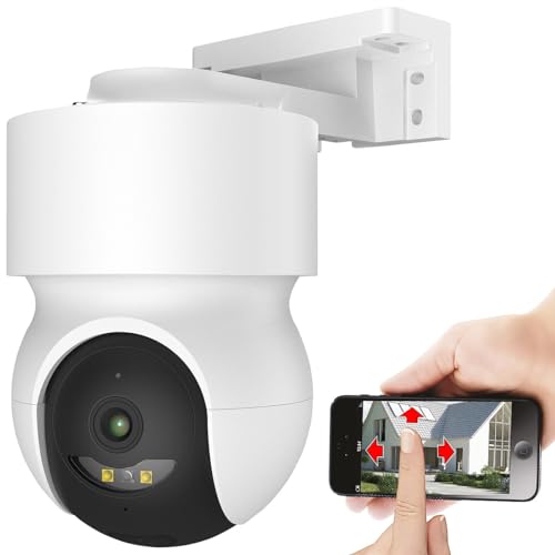 7links Überwachungskamera 360: 2K-Pan-Tilt-Outdoorkamera, Farb-Nachtsicht, 360°, Sirene, App, IP65 (Überwachungskameras außen WLAN, Überwachung Kamera WLAN Mini)