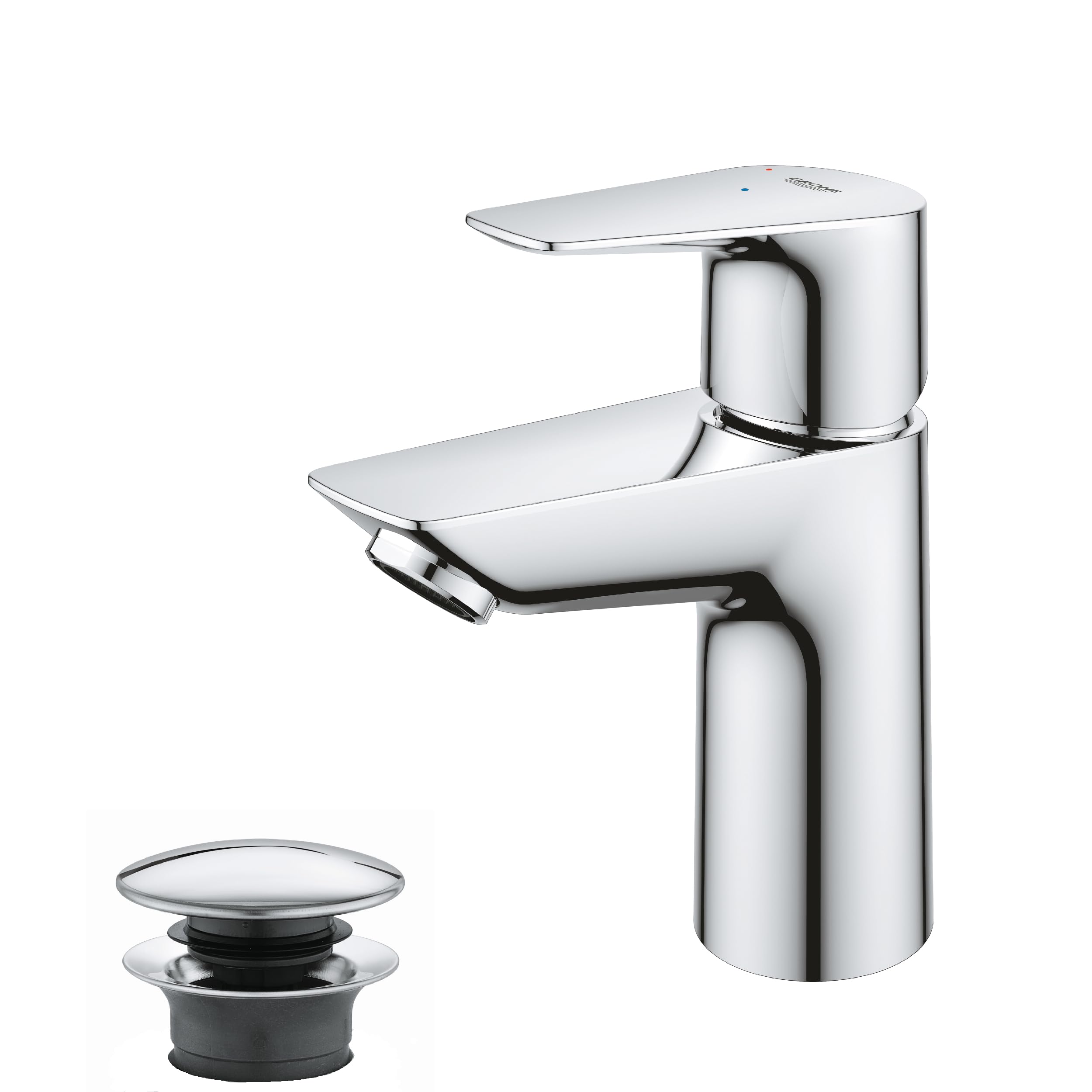 GROHE StartEdge - Einhand-Waschtischarmatur (wassersparend, langlebige Oberfläche, S Size), chrom, 23900001