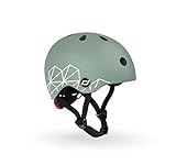 Scoot and Ride Helm XS Groen met Lijntjes
