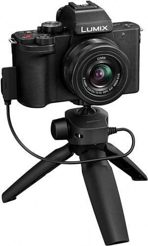 Panasonic LUMIX DC-G100VEB-K Vlogging Kamera mit LUMIX G Vario 12-32mm f3.5-5.6 und SHGR1 Stativgriff