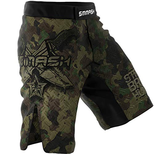 SMMASH Combat 3.0 Herren Sport Shorts für Boxen, Kampfsport, MMA, UFC, Training Sporthose Kurz für Männer, Crossfit Trainingshose Atmungsaktiv und Leicht, Hergestellt in der EU (XL)
