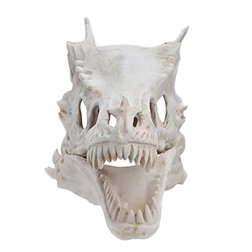 YOIM Dino-Maske, Latex Abnehmbarer Kiefer Weiche Elastische Bequeme Atmungsaktive Bewegliche Kiefer Dino-Maske Reißfestigkeit Ungiftig Umweltfreundliche Halloween-Maske für Halloween, Kostümparty