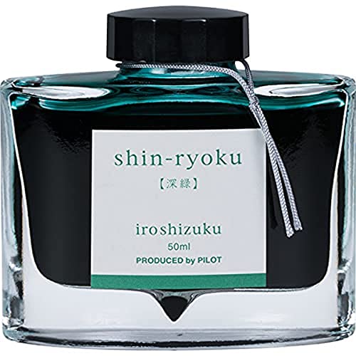 PILOT Iroshizuku Füllfederhalter-Tinte, Shin-Ryoku, Waldgrün (Dunkelgrün), 50 ml Flasche (69214)