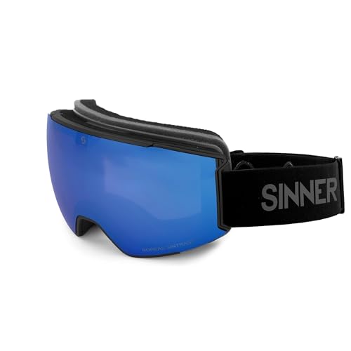 Sinner Boreas Matte Black Goggle blue and orange sintrast