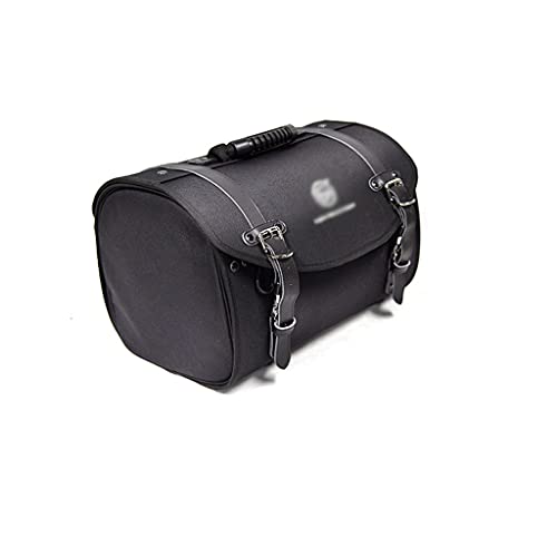 Lhl Motorrad-Endtasche Rücksitztasche, Retro wasserdichte Großkapazitätsabenteuer-Männer Multifunktionshand-Hand-Motorrad-Tasche wasserfest (Color : Black)