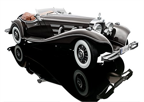 Bauer Exclusive Mercedes-Benz 500 K Spezial Roadster 1934: Originalgetreues, hochwertiges Modellauto 1:12 in limitierter Auflage, mit Türen und Motorhaube zum Öffnen, Fertigmodell, dunkelbraun (S018H)