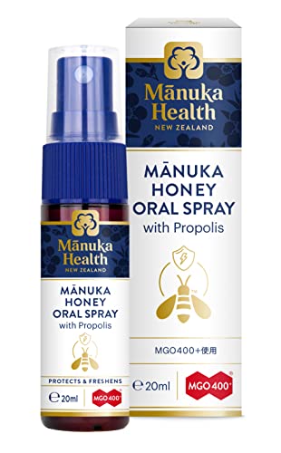 Manuka Health Products Propolis & MGO400 Oral Spray NEW IMPROVED, 20 ml