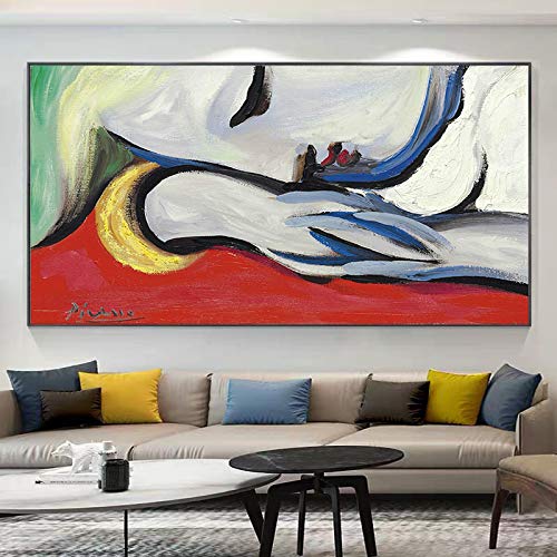 Modern Famous Abstract Picasso Painting Sleeping Beauty Posters and Prints Canvas Paintings Print Wall Art for Living Room 90x180cm Frameless